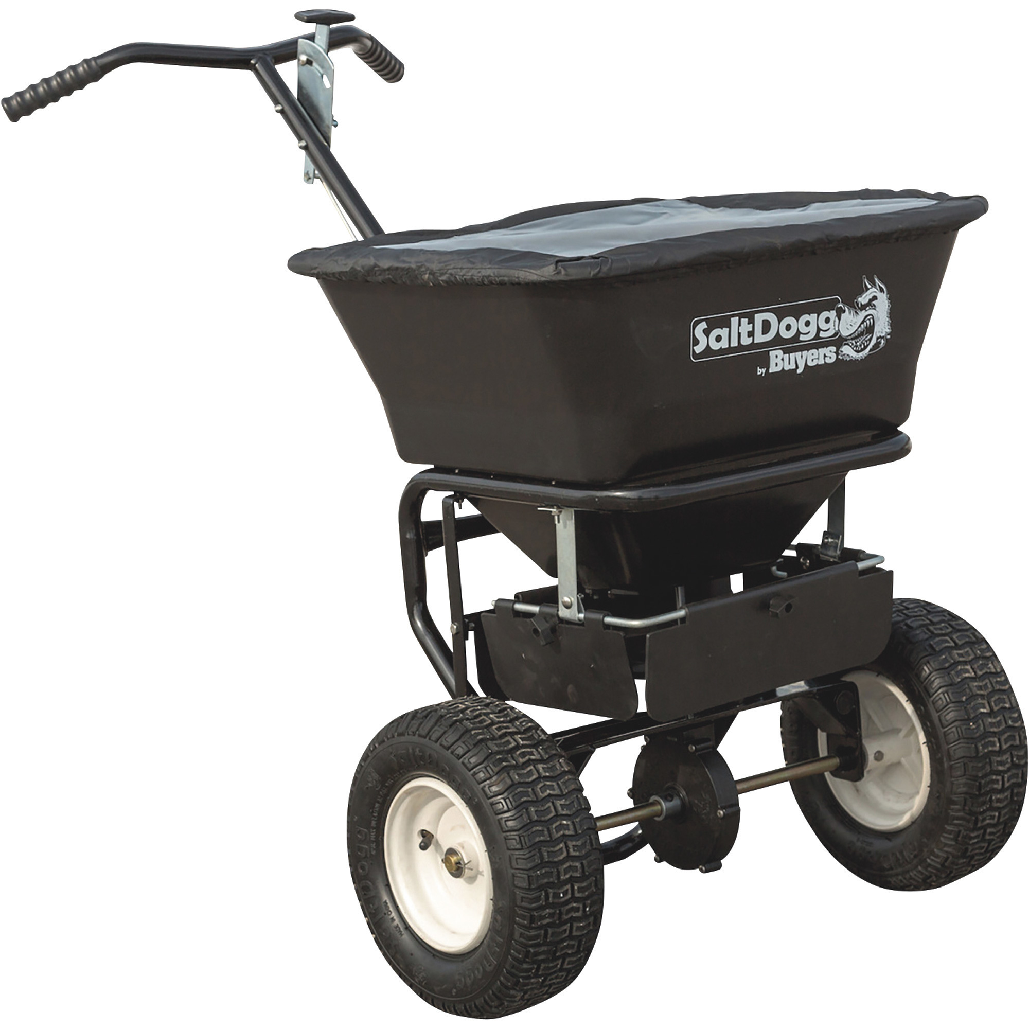 SaltDogg Walk-Behind Broadcast Spreader - 100 lb Capacity, 24ft. Max Spread Width, 1.5 Cu. Ft. Poly Hopper, Model# WB155BG